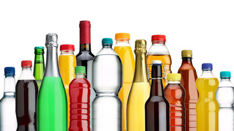 Unterschiedliche Getränkeflaschen Unterschiedliche Getränkeflaschen