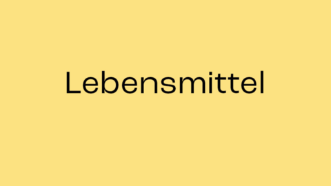 Das Wort Lebensmittel