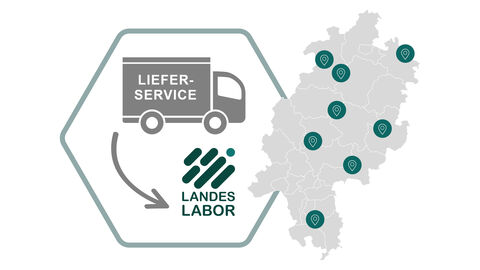 Landkarte Probenabholorte in Hessen