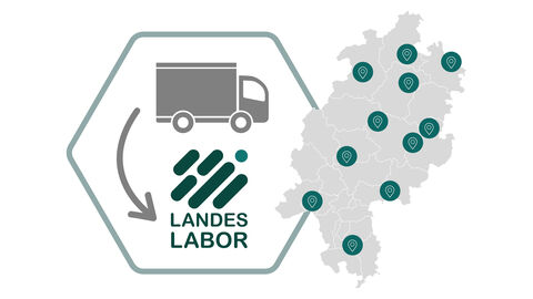 Landkarte Probenabholorte in Hessen