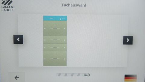 Fachauswahl am Bildschirm